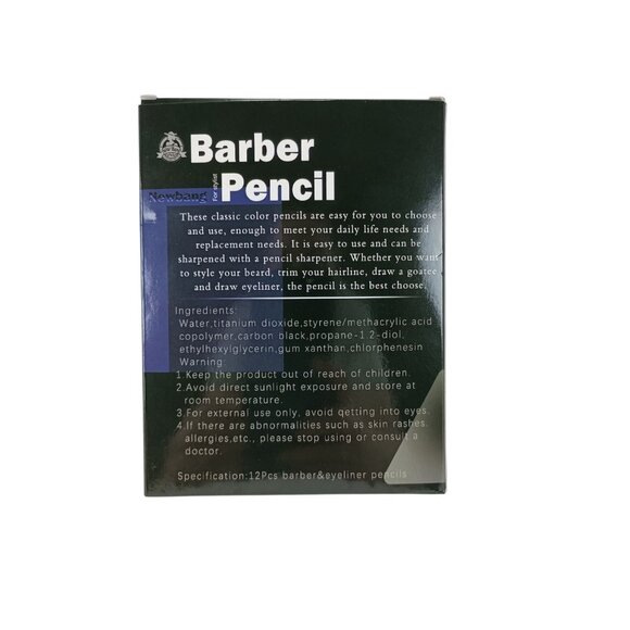 12pk White & Colored Barber Pencil Eyeliner Set w/ Sharpeners – Beard Outline To - Picture 3 of 4